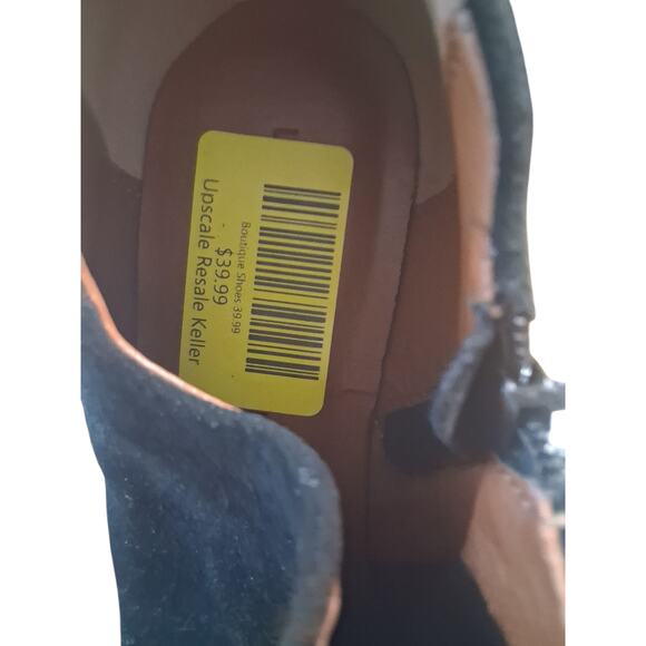 Lucky Brand Womens size 9M Black Suede Leather Brett Booties Grungecore Western - Picture 3 of 11